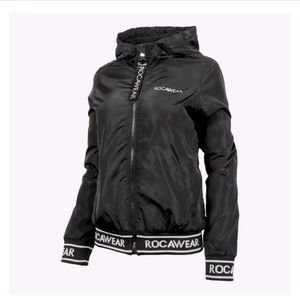 NWT Rocawear Logo Hooded Jacket Black Size Medium